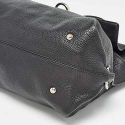 Pre Owned Salvatore Ferragamo Black Leather Large Sofia Top Handle Bag