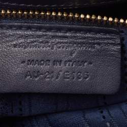 Pre Owned Salvatore Ferragamo Navy Blue Quilted Leather Vara Bow Chain Bag