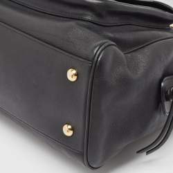 Pre Owned Salvatore Ferragamo Black Leather Aline Smooth Shoulder Bag