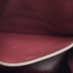 Pre Owned Salvatore Ferragamo Burgundy Snakeskin Thea Top Handle Bag