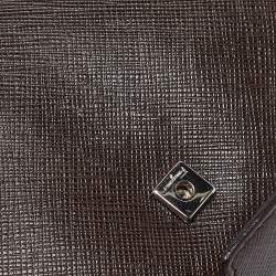 Pre Owned Salvatore Ferragamo Brown Leather Gancini Icona Continental Wallet