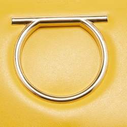 Pre Owned Salvatore Ferragamo Yellow Leather Vella Crossbody Bag