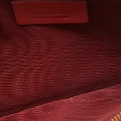 Salvatore Ferragamo Orange Leather Gancini Wristlet Clutch
