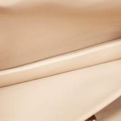 Pre Owned Salvatore Ferragamo Beige Leather and Suede Mini Studded Aileen Shoulder Bag