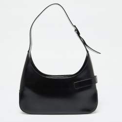 Pre Owned Salvatore Ferragamo Black Leather Hobo