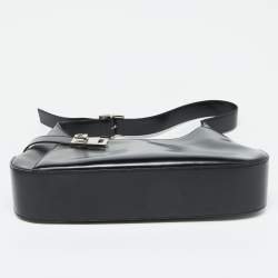 Pre Owned Salvatore Ferragamo Black Leather Hobo