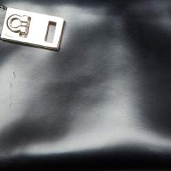 Pre Owned Salvatore Ferragamo Black Leather Hobo