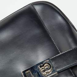 Pre Owned Salvatore Ferragamo Black Leather Hobo