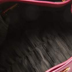 Pre Owned Salvatore Ferragamo Fuchsia Leather Beky Tote