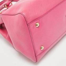 Pre Owned Salvatore Ferragamo Fuchsia Leather Beky Tote