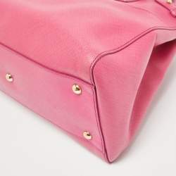 Pre Owned Salvatore Ferragamo Fuchsia Leather Beky Tote