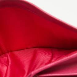 Pre Owned Salvatore Ferragamo Pink Leather Gancini French Wallet