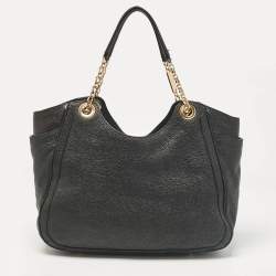 Pre Owned Salvatore Ferragamo Black Leather Betulla Tote