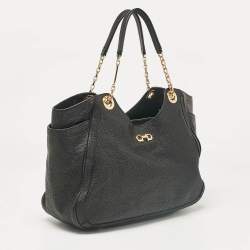 Pre Owned Salvatore Ferragamo Black Leather Betulla Tote