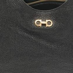 Pre Owned Salvatore Ferragamo Black Leather Betulla Tote