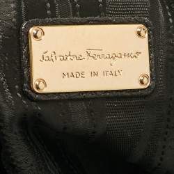 Pre Owned Salvatore Ferragamo Black Leather Betulla Tote