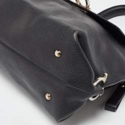 Pre Owned Salvatore Ferragamo Black Leather Sofia Top Handle Bag