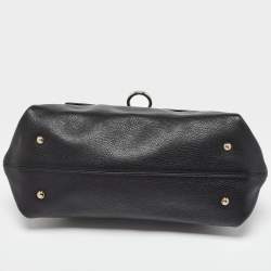 Pre Owned Salvatore Ferragamo Black Leather Sofia Top Handle Bag