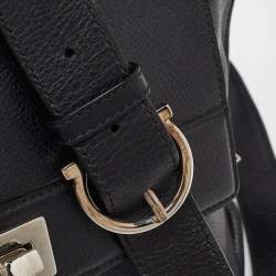 Pre Owned Salvatore Ferragamo Black Leather Sofia Top Handle Bag