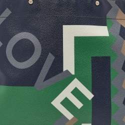 Pre Owned Salvatore Ferragamo Multicolor Printed Leather Shopper Tote