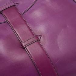 Pre Owned Salvatore Ferragamo Purple Leather Enny Hobo