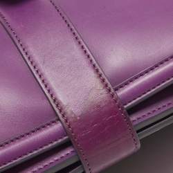 Pre Owned Salvatore Ferragamo Purple Leather Enny Hobo