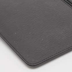 Pre Owned Salvatore Ferragamo Dark Grey Leather Clutch