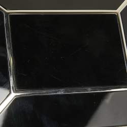 Pre Owned Salvatore Ferragamo Black Metal Plexiglass Dolly Box Clutch