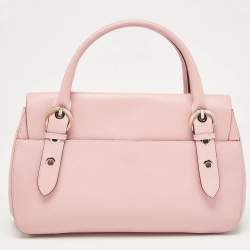 Pre Owned Salvatore Ferragamo Pink Leather Gancini Satchel