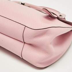 Pre Owned Salvatore Ferragamo Pink Leather Gancini Satchel
