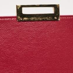 Pre Owned Salvatore Ferragamo Fuchsia Leather Marisol Top Handle Bag