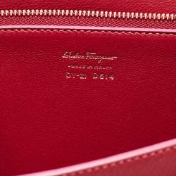 Pre Owned Salvatore Ferragamo Fuchsia Leather Marisol Top Handle Bag