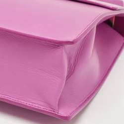 Pre Owned Salvatore Ferragamo Fuchsia Leather Marisol Top Handle Bag