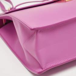 Pre Owned Salvatore Ferragamo Fuchsia Leather Marisol Top Handle Bag