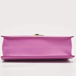 Pre Owned Salvatore Ferragamo Fuchsia Leather Marisol Top Handle Bag