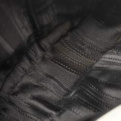 Pre Owned Salvatore Ferragamo Black/Off White Leather Gancini Shoulder Bag