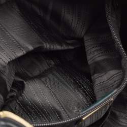 Pre Owned Salvatore Ferragamo Dark Green Leather Fanisa Hobo