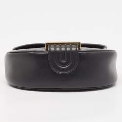 Pre Owned Salvatore Ferragamo Black Quilted Leather Rosette Crossbody Bag