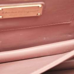 Pre Owned Salvatore Ferragamo Pink Leather Thalia Shoulder Bag