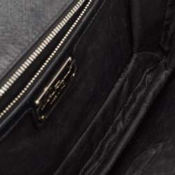 Pre Owned Salvatore Ferragamo Black Leather Vara Bow Chain Shoulder Bag