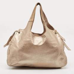 Salvatore Ferragamo Metallic Leather Tote