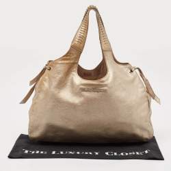 Salvatore Ferragamo Metallic Leather Tote