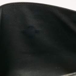 Pre Owned Salvatore Ferragamo Black Saffiano Leather Vara Bow Clutch