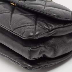Salvatore Ferragamo Black Quilted Leather Vara Bow Shoulder Bag