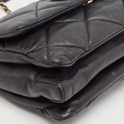Salvatore Ferragamo Black Quilted Leather Vara Bow Shoulder Bag