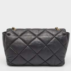 Salvatore Ferragamo Black Quilted Leather Vara Bow Shoulder Bag