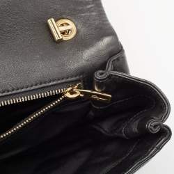 Salvatore Ferragamo Black Quilted Leather Vara Bow Shoulder Bag