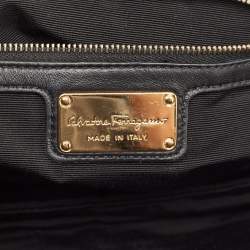 Salvatore Ferragamo Black Quilted Leather Vara Bow Shoulder Bag