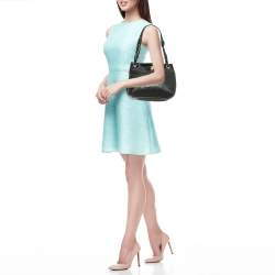 Salvatore Ferragamo Black Patent and Leather Bow Chain Tote