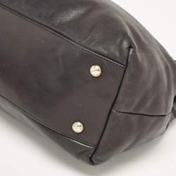 Salvatore Ferragamo Black Patent and Leather Bow Chain Tote